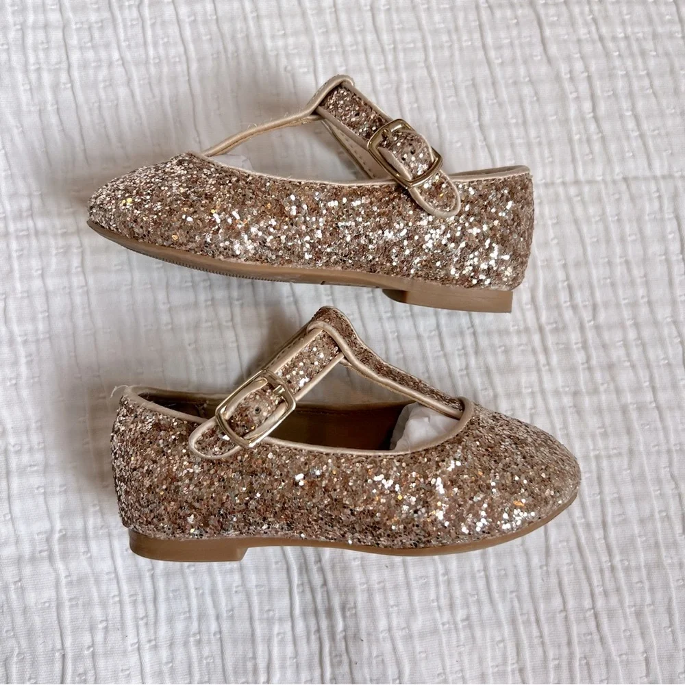 Edgehill x Nicola Bathie Glitter T-Bar Shoes, Baby/Toddler Size 6